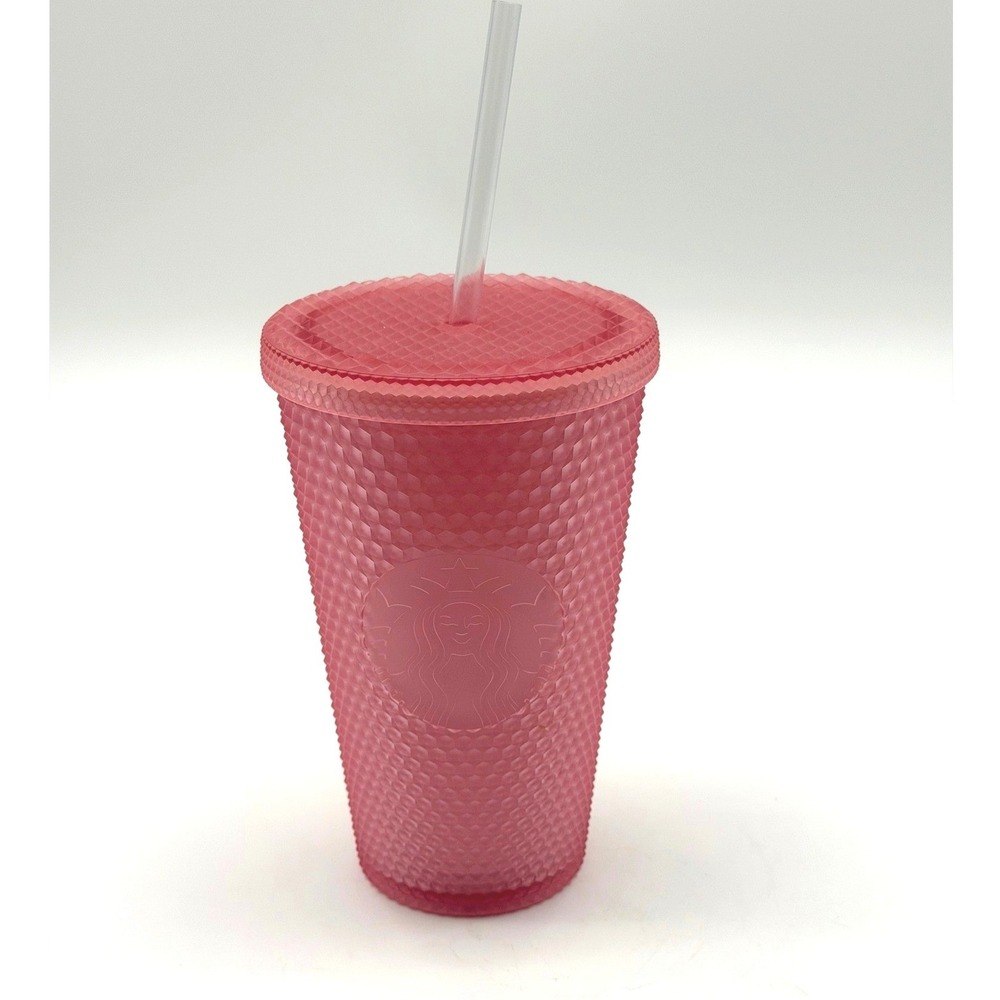 Starbucks Pink Studded Honeycomb Tumbler 16oz Cold Cup Acrylic Siren Logo 2022